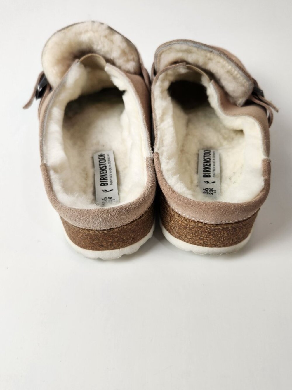 Birkenstock Shoes Womens EU36 US5-5.5 Buckley Shearling Suede Clogs Slip On - Picture 7 of 12